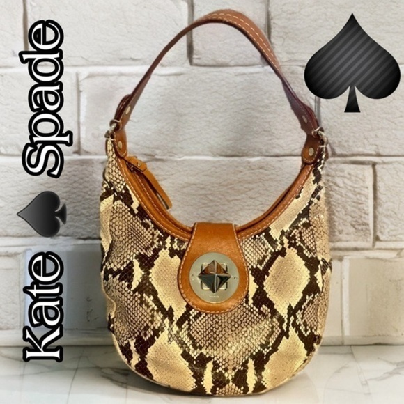 Kate ♠️ Spade MINT Snakeskin Hobo Bag in Pristine condition - Picture 1 of 14